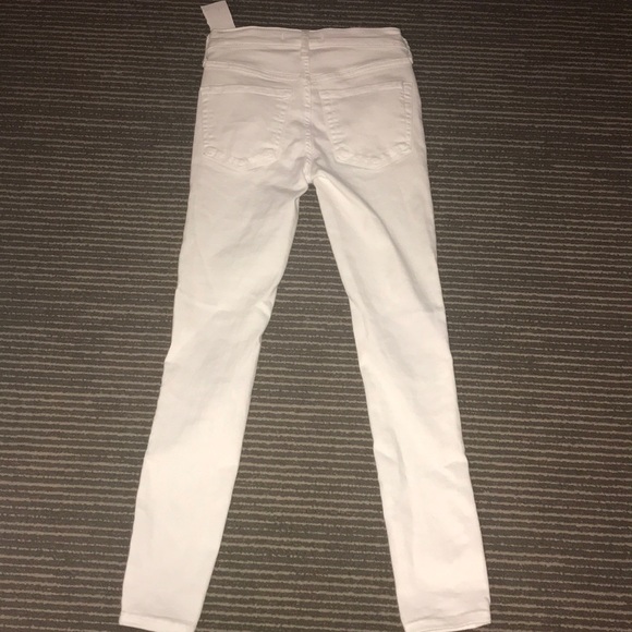 Free People High Rise Distressed Skinny Jeans 24 - Picture 2 of 3